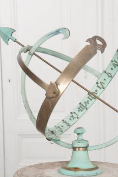 FRENCH EARLY 20TH CENTURY ARMILLARY SPHERE ON COLUMN PEDESTAL - 813249