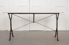 FRENCH EARLY 20TH CENTURY LONG MARBLE TOP BISTRO TABLE - 744789