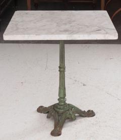 FRENCH EARLY 20TH CENTURY SQUARE FRENCH MARBLE TOP BISTRO TABLE - 696964