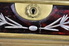 FRENCH EMPIRE BRONZE ENAMEL AND GLASS DRESSING MIRROR - 4279418