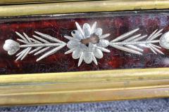 FRENCH EMPIRE BRONZE ENAMEL AND GLASS DRESSING MIRROR - 4279420