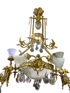 FRENCH GILT BRONZE TWELVE LIGHT CHANDELIER 19TH CENTURY - 3537831