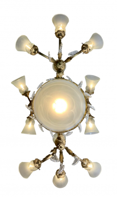 FRENCH GILT BRONZE TWELVE LIGHT CHANDELIER 19TH CENTURY - 3537871