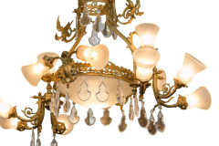 FRENCH GILT BRONZE TWELVE LIGHT CHANDELIER 19TH CENTURY - 3537899