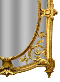 FRENCH GILT WOOD LOUIS XVI STYLE FIGURAL WALL MIRROR - 3537614