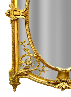 FRENCH GILT WOOD LOUIS XVI STYLE FIGURAL WALL MIRROR - 3537615