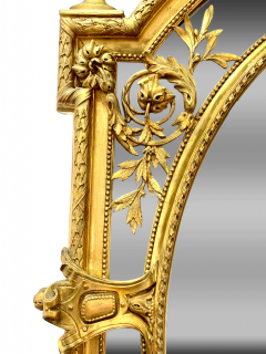 FRENCH GILT WOOD LOUIS XVI STYLE FIGURAL WALL MIRROR - 3537711