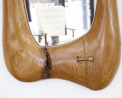 FRENCH HAND CARVED LARGE ORGANIC FORM WALL MIRROR - 4392955