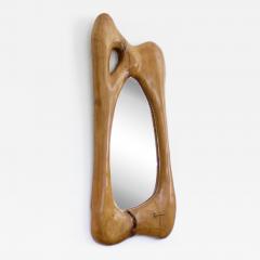 FRENCH HAND CARVED LARGE ORGANIC FORM WALL MIRROR - 4392972