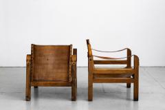 FRENCH LEATHER SAFARI CHAIRS - 1423629