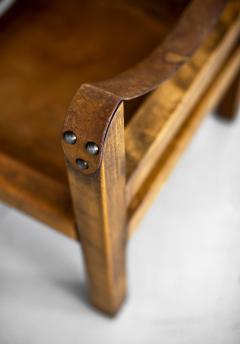FRENCH LEATHER SAFARI CHAIRS - 1423636