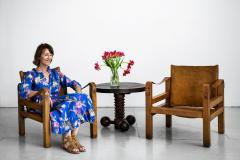 FRENCH LEATHER SAFARI CHAIRS - 1423639