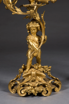 FRENCH LOUIS XV STYLE ORMOLU BRONZE FIGURAL CANDELABRAS BY VICTOR RAULIN - 3537860