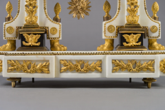 FRENCH LOUIS XVI STYLE ORMOLU BRONZE AND MARBLE MANTEL CLOCK LATE 18TH CENTURY - 3566194