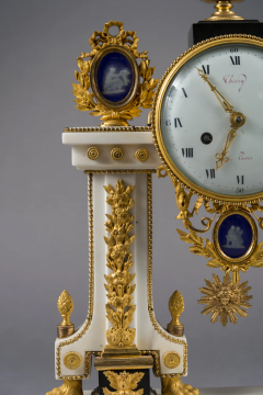 FRENCH LOUIS XVI STYLE ORMOLU BRONZE AND MARBLE MANTEL CLOCK LATE 18TH CENTURY - 3566307