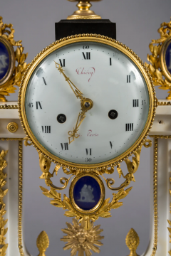 FRENCH LOUIS XVI STYLE ORMOLU BRONZE AND MARBLE MANTEL CLOCK LATE 18TH CENTURY - 3566308