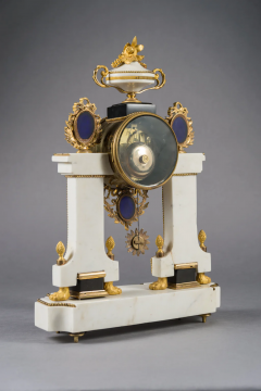 FRENCH LOUIS XVI STYLE ORMOLU BRONZE AND MARBLE MANTEL CLOCK LATE 18TH CENTURY - 3566439
