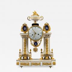 FRENCH LOUIS XVI STYLE ORMOLU BRONZE AND MARBLE MANTEL CLOCK LATE 18TH CENTURY - 3570291