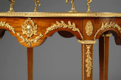 FRENCH LOUIS XVI STYLE ORMOLU MOUNTED TWO TIER TEA TABLE - 3537635
