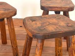 FRENCH MASSIVE WOOD STOOLS - 2793075