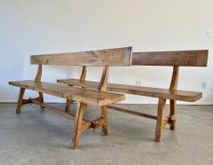 FRENCH OAK BENCHES W BACKS - 2201813