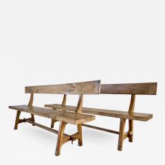 FRENCH OAK BENCHES W BACKS - 2203862