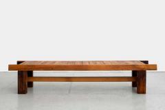 FRENCH SLATTED OAK BENCH - 1707250