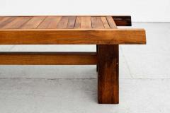 FRENCH SLATTED OAK BENCH - 1707252