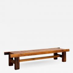 FRENCH SLATTED OAK BENCH - 1709513