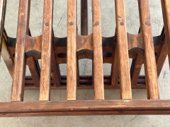 FRENCH SLATTED WOOD BENCH - 2745886