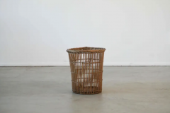 FRENCH WICKER WASTE BASKET - 1885177