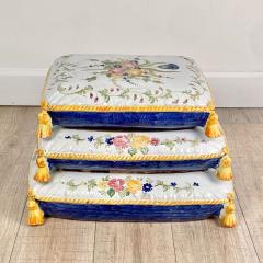 Fa ence Footstool France circa 1910 - 3078482