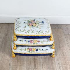 Fa ence Footstool France circa 1910 - 3078483
