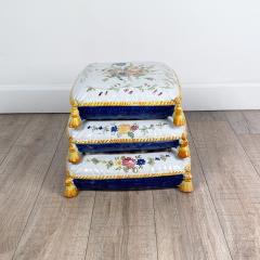 Fa ence Footstool France circa 1910 - 3078485