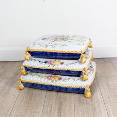 Fa ence Footstool France circa 1910 - 3078486