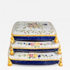 Fa ence Footstool France circa 1910 - 3081735