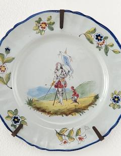 Fa ence Plate with Joan of Arc France 19th century - 4156947