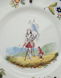 Fa ence Plate with Joan of Arc France 19th century - 4156948