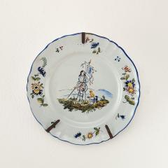 Fa ence Plate with Joan of Arc France 19th century - 4157918