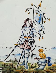 Fa ence Plate with Joan of Arc France 19th century - 4157922