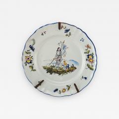 Fa ence Plate with Joan of Arc France 19th century - 4159304