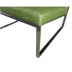 Fabien Baron B 2 Lounge Chair Designed by Fabien Baron for Bernhardt in Green Patent Leather - 3529564