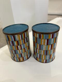 Fabienne Jouvin Pair of Cloisonn Pencil Jars by Fabienne Jouvin Paris - 4371422