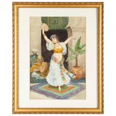 Fabio Fabbi Fabio Fabbi The Tambourine Dancer Orientalist Watercolor - 535590