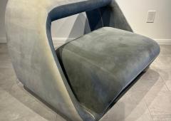 Fabio Novembre Pair of Italian Modern Suede Air Armchairs Fabio Novembre 1970s - 4605838