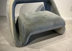 Fabio Novembre Pair of Italian Modern Suede Air Armchairs Fabio Novembre 1970s - 4605839