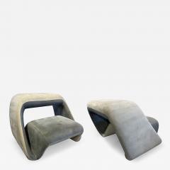 Fabio Novembre Pair of Italian Modern Suede Air Armchairs Fabio Novembre 1970s - 4703761