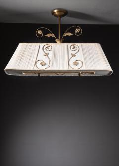 Fabric and metal pendant lamp - 2197411