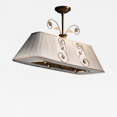 Fabric and metal pendant lamp - 2199634