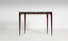 Fabrizio Clerici Fabrizio Clerici rare console table in rosewood with front in painted metalwork - 2082633